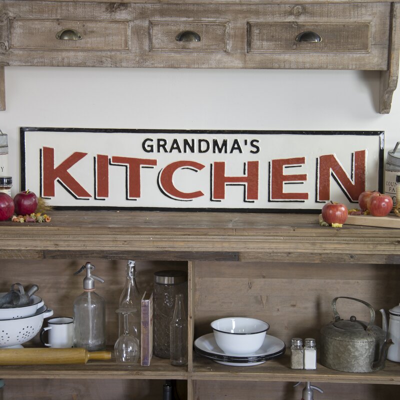 Winston Porter Metal Sign "Grandma's Kitchen" Wall Décor